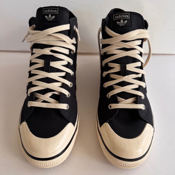 ADIDAS Nizza RF 74 Black Cream White Hight Top Comfort Board Shoes GX8488-size12 - Picture 2 of 8